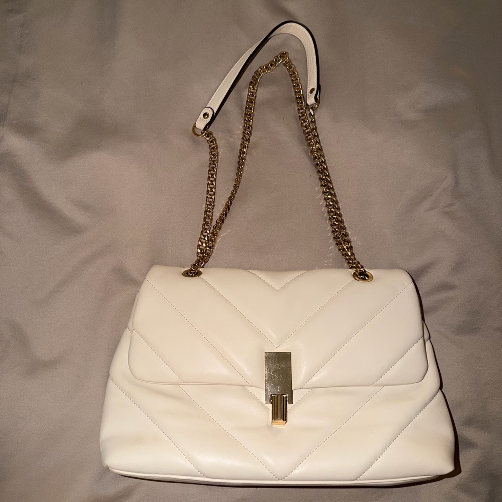 ALDO Cream Quilted Shoulder Bag